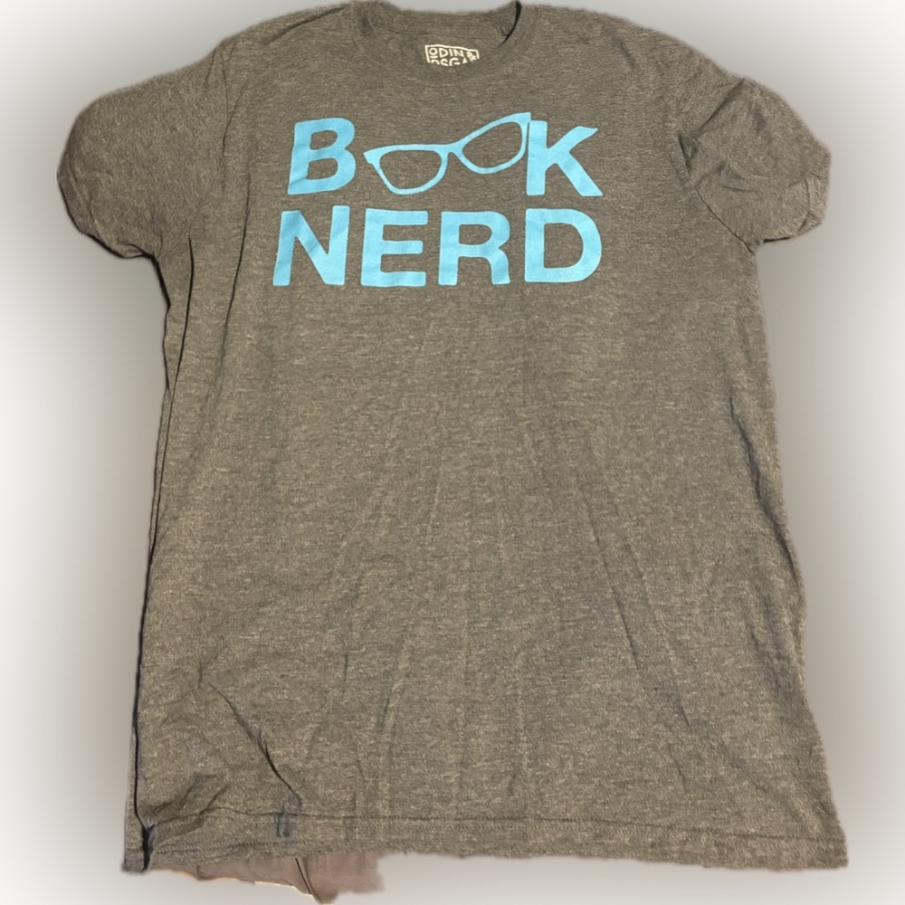 Book Nerd Adult Graphic Tee-Adult Size Large